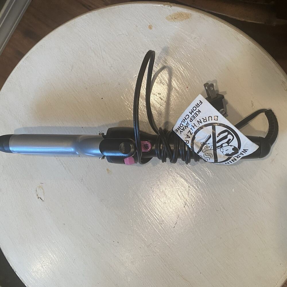 Revlon RV051 Tourmaline Ceramic Curling Iron Pink & Black Adjustable Heat